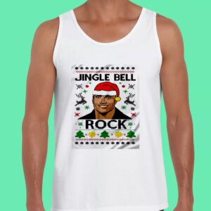The Rock Jingle Bell Rock Gym Christmas Tank Top 3