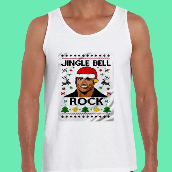 The Rock Jingle Bell Rock Gym Christmas Tank Top