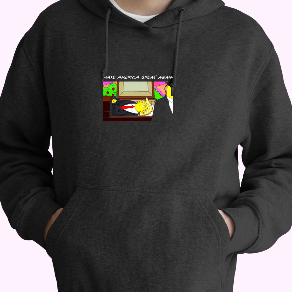 The Simpsons President Trump Funeral Essential Hoodie The Simpsons President Trump Funeral Essential Hoodie