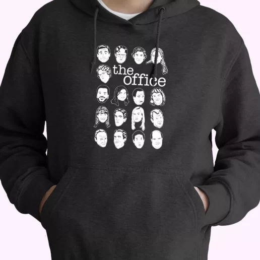 The US Office Character Faces Hoodie Xmas Outfits The US Office Character Faces Hoodie Xmas Outfits