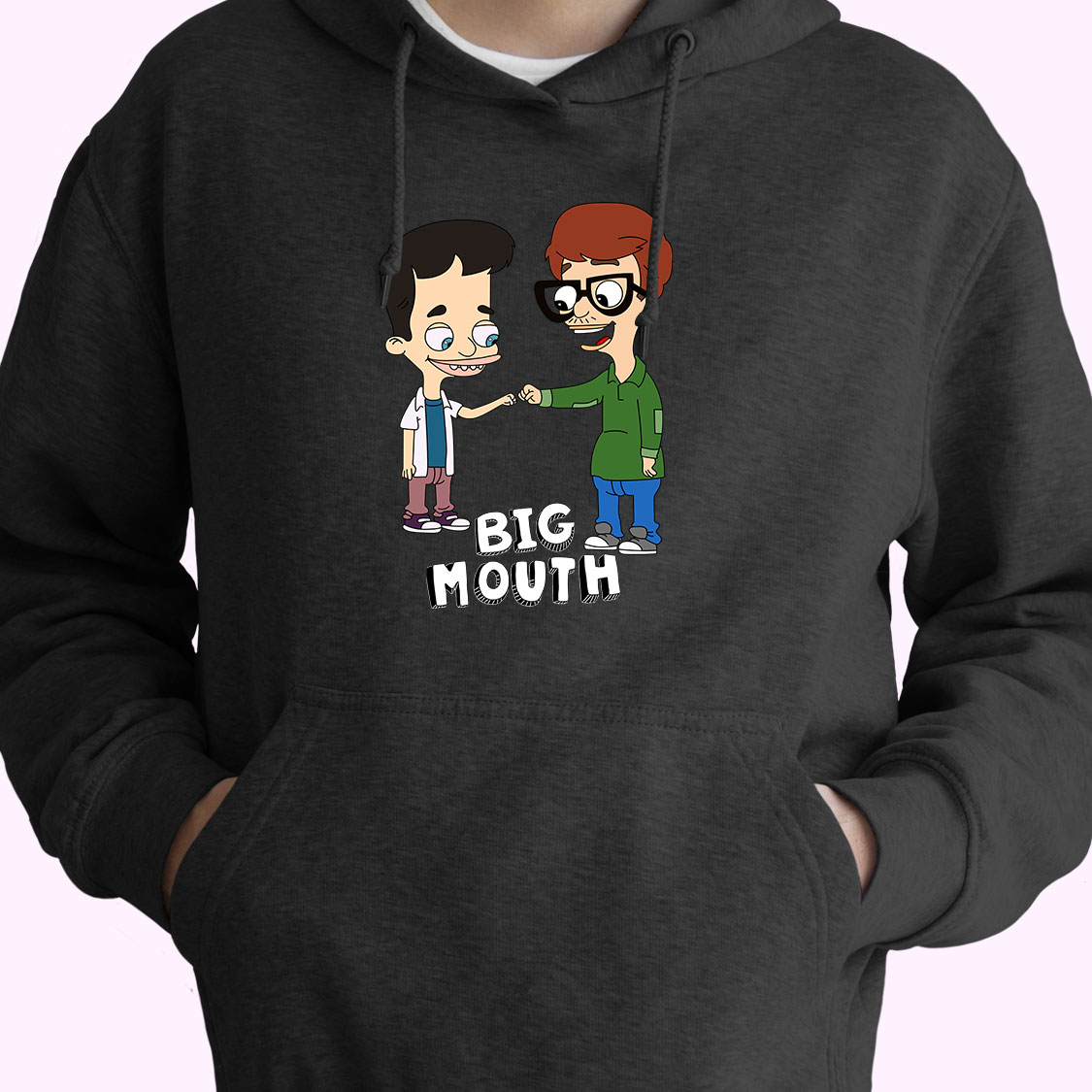 Top Big Mouth Fist Pump 70s Basic Hoodie Top Big Mouth Fist Pump 70s Basic Hoodie