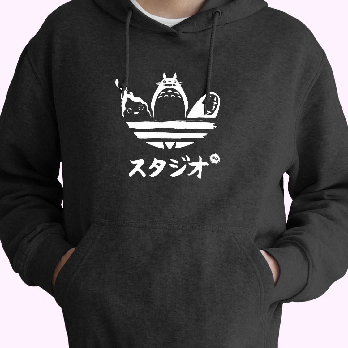 Totoro Studio Ghibli Soot Sprites Anime Tb 70s Basic Hoodie Totoro Studio Ghibli Soot Sprites Anime Tb 70s Basic Hoodie