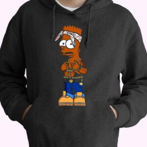 Trendy Homage Bart Tupac Shakur Meme Hoodie Style