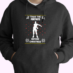 Twas The Fortnite Before Christmas 70s Basic Hoodie
