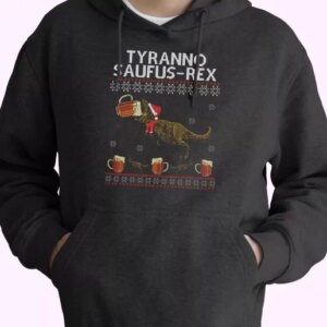 Tyranno Saufus Rex Drink Beer Hoodie Xmas Outfits 4