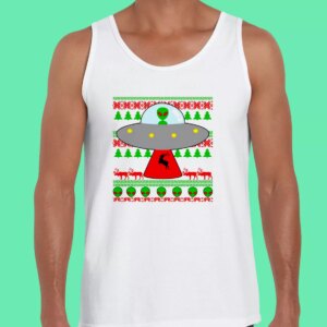 Ufo Alien Ugly Christmas Gym Christmas Tank Top 3