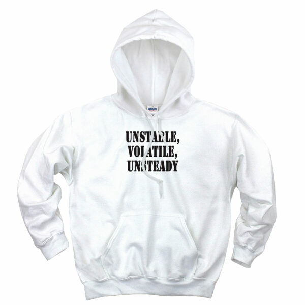 Unstable Volatile Unsteady Recession Quote Hoodie