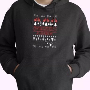 Upside Down Stranger Things Merry Christmas Hoodie Xmas Outfits 4