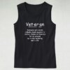 Veteran Definition Army Tank Top