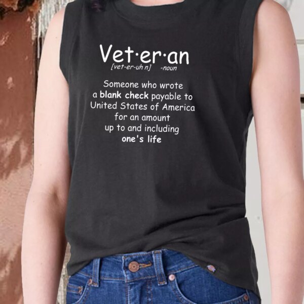 Veteran Definition Army Tank Top