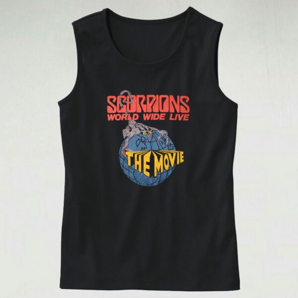 Vintage Scorpions World Wide Live The Movie Tank Top Design