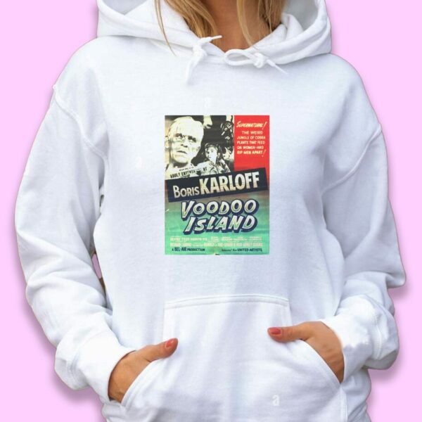 Voodoo Island Retro Horror Movie Trendy Hoodie