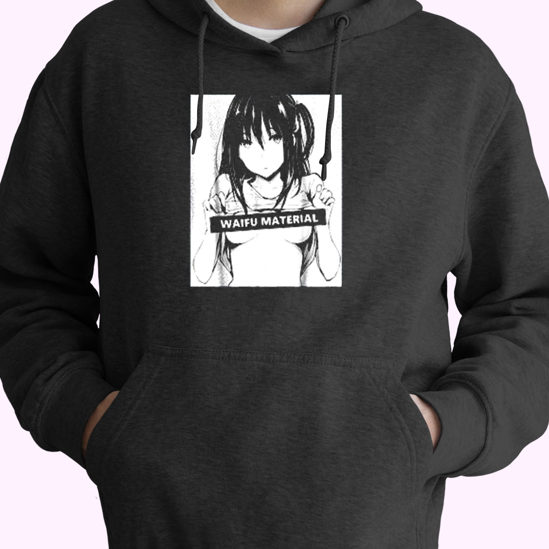 Waifu Material Funny Hentai Anime Essential Hoodie Waifu Material Funny Hentai Anime Essential Hoodie
