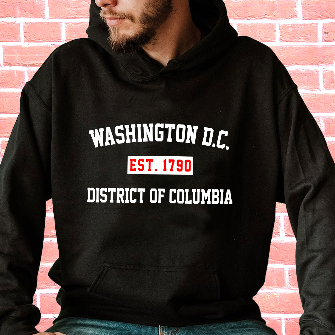 Washington Dc Est 1790 District Of Columbia Vintage Hoodie Washington Dc Est 1790 District Of Columbia Vintage Hoodie