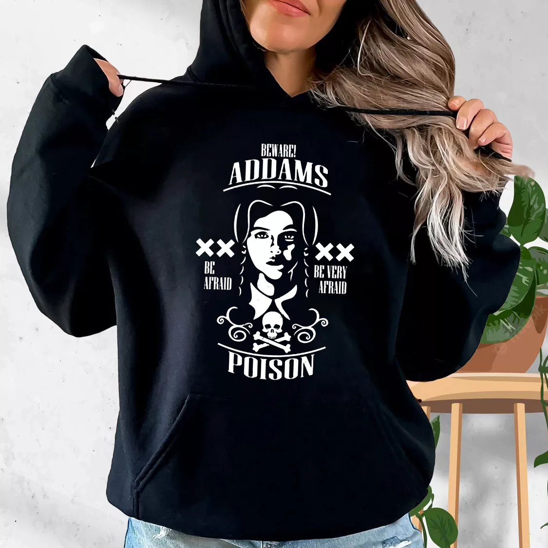 Wednesday Beware Addams Poison Trendy Hoodie Wednesday Beware Addams Poison Trendy Hoodie