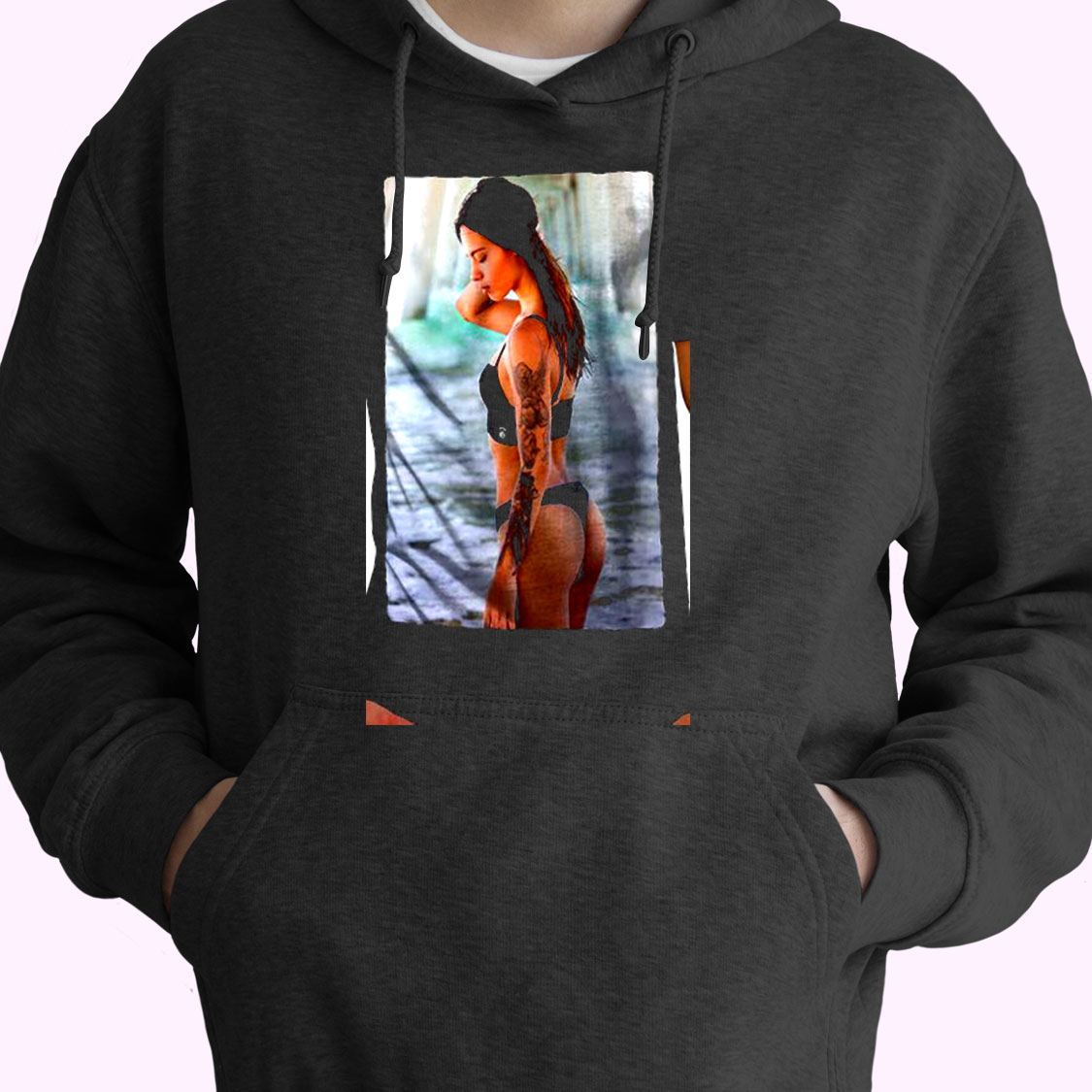 Wellcoda Lady In Swimsuit Essential Hoodie Wellcoda Lady In Swimsuit Essential Hoodie