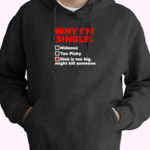 Why I’m Single Hideous Too Picky Dick Is Too Big Hoodie Design