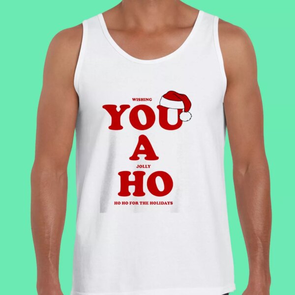Wishing You A Jolly Ho Gym Christmas Tank Top