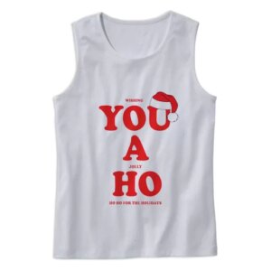Wishing You A Jolly Ho Gym Christmas Tank Top 4
