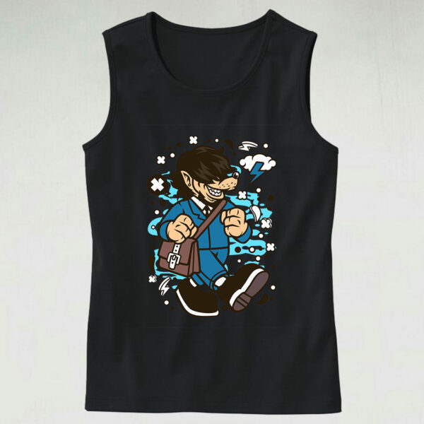 Wolf Going To Work Graphic Tank Top