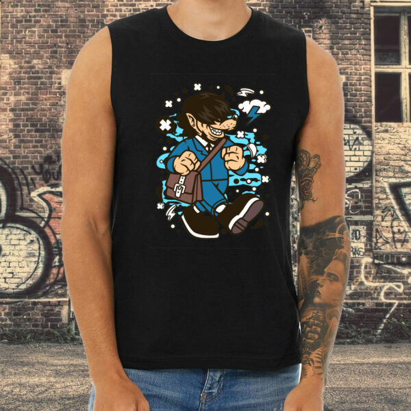 Wolf Going To Work Graphic Tank Top