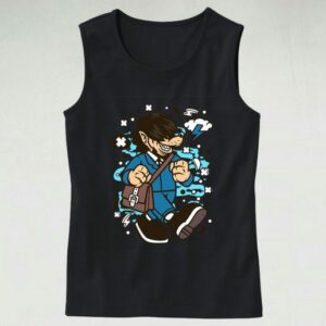 Wolf Going To Work Graphic Tank Top 4