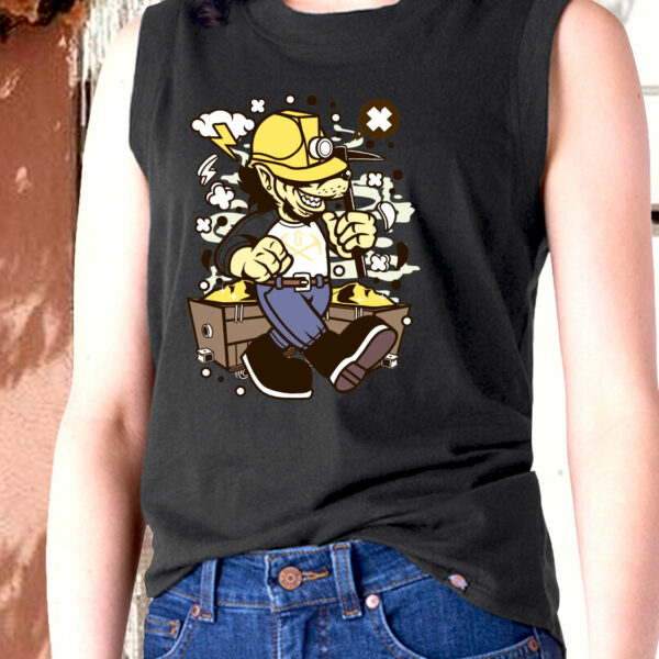 Wolf Gold Miner Graphic Tank Top