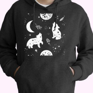 Wolf Silhouette 80s Oversized Hoodie.jpeg