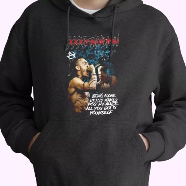Xxxtentacion Hip Hop Rapper Being Alone Fashionable Hoodie