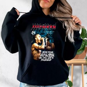 Xxxtentacion Hip Hop Rapper Being Alone Fashionable Hoodie