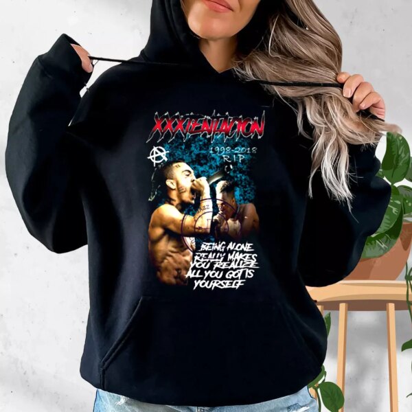 Xxxtentacion Hip Hop Rapper Being Alone Fashionable Hoodie