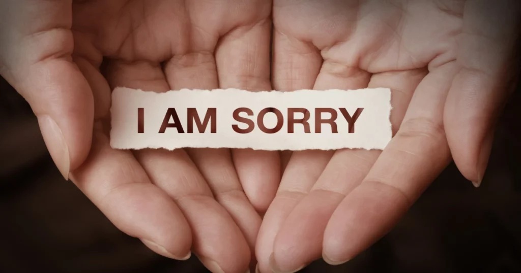 apology message for her