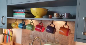 How to Hang Coffee Mugs Under Cabinet
