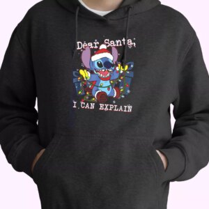 ilo and Stitch Christmas Dear Santa I Can Explain Hoodie Xmas Outfits