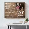1 Year Anniversary Photo Collage Canvas, 1st Anniversary Gifts, First Wedding Anniversary Gift For Him – Best Personalized Gifts For Everyone