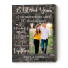 15-Year Anniversary Personalized Photo Canvas, 15th Anniversary Gifts For Him, 15 Blessed Years Print
