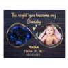1st Fathers Day Canvas From Baby, Happy First Father’s Day Gift 2024, Custom New Dad Photo Canvas, Personalized First Time Dad Gifts From Kids – Best Personalized Gifts For Everyone