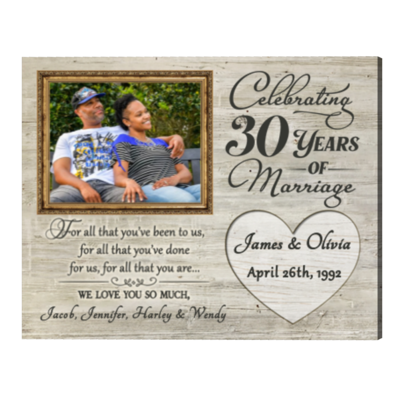 30th Anniversary Gifts For Parents Custom Photo Print, Celebrating 30 Years Of Marriage Anniversary Gift Idea 30th Anniversary Gifts For Parents Custom Photo Print, Celebrating 30 Years Of Marriage Anniversary Gift Idea