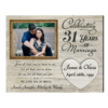 31st Anniversary Gifts Custom Photo Canvas, Celebrating 31st Years Of Marriage Anniversary Gift Idea