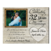 32nd Anniversary Gifts Custom Photo Canvas, Celebrating 32 Years Of Marriage Anniversary Gift Idea