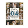 4 Year Anniversary Picture Collage Canvas Print, Personalized 4th Anniversary Gift, 4 Year Wedding Anniversary Gift For Wife – Best Personalized Gifts For Everyone