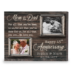45th Anniversary Gift For Parents, Personalized Then And Now Picture 45th Anniversary Gift, Mom And Dad We Love You