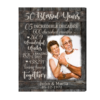 50 Blessed Years Custom Photo Canvas Print, Personalized 50th Anniversary Gift For Husband, Golden Wedding Anniversary Gift For Him – Best Personalized Gifts For Everyone