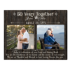 50th Anniversary Gifts For Parents, Golden Anniversary Gift, Now And Then Picture Frame Art