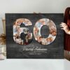 60th Birthday Gift, Personalized 60th Birthday Photo Collage, Unique 60th Birthday Gifts For Her