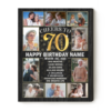 70th Birthday Gifts For Women, 70th Birthday Present For Mom, Cheer To 70 Years Birthday Photo Collage Canvas – Best Personalized Gifts For Everyone