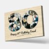 80th Birthday Personalized Photo Collage Print, Birthday Gifts For 80 Year Old, 80th Birthday Canvas Gift For Her – Best Personalized Gifts For Everyone