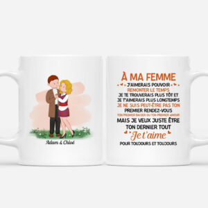 A Ma femme, J’aimerais Pouvoir Revenir En Arriere – Cadeau Personnalise  Mug pour couple