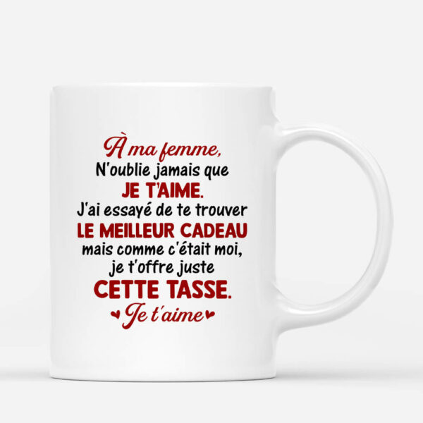 A Mon Mari – Cadeau Personnalise  Mug pour Couple