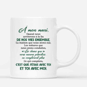 A Mon Mari Cadeau Personnalis Mug pour Homme 3